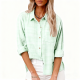 Mint Green Plaid Button-Down Shirt