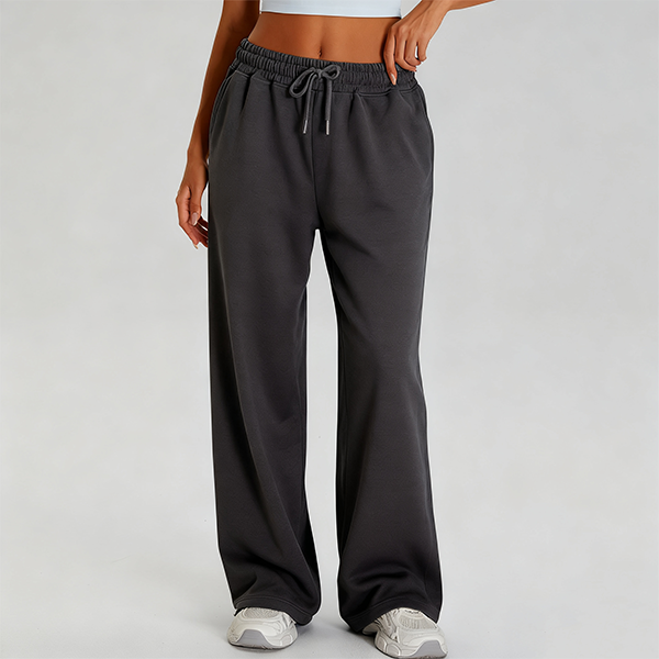 Dark Gray Relaxed-Fit Drawstring Sweatpants